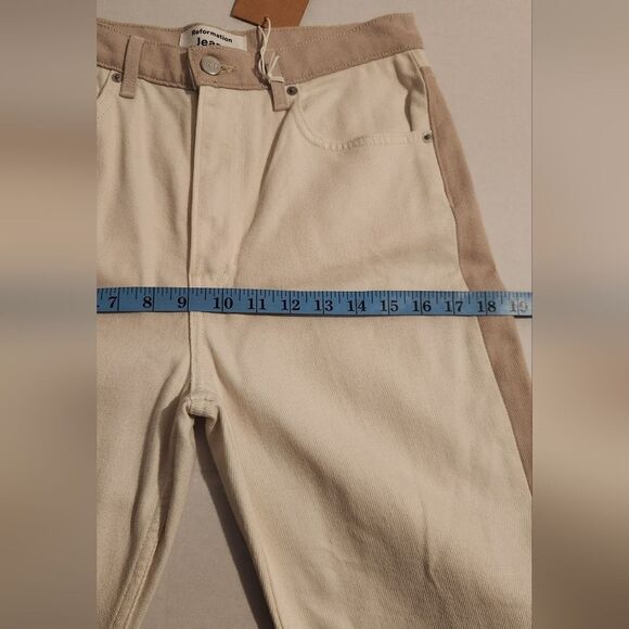 NWT Reformation Cynthia Tonal Reworked High Rise Straight Jean Wash Clay Size 27 - Picture 9 of 14
